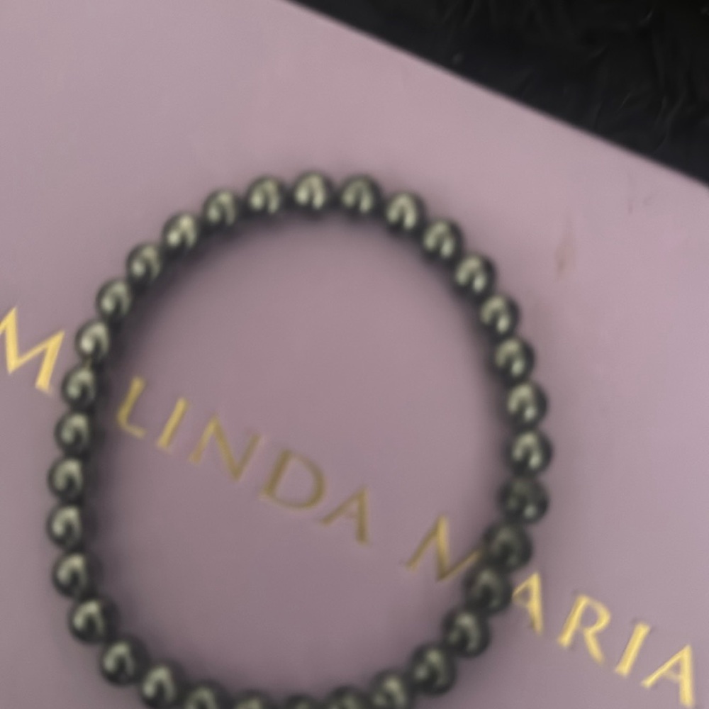 Greay  beaded bracelet